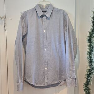 Theory Light Blue Casual Button-Down Shirt XS